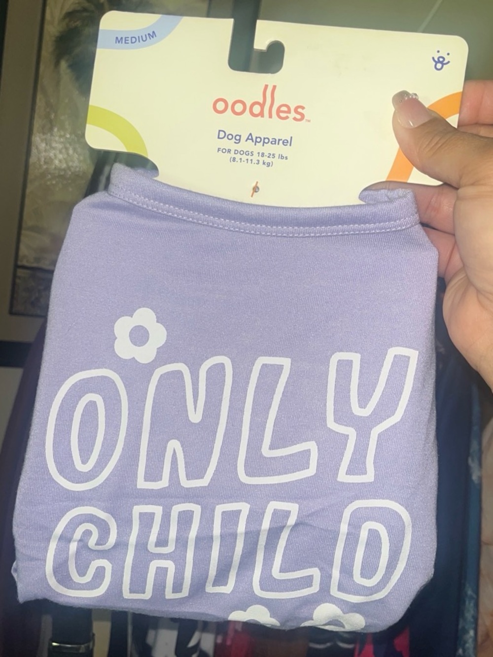 Lavender Dog Tee - ONLY CHILD Print